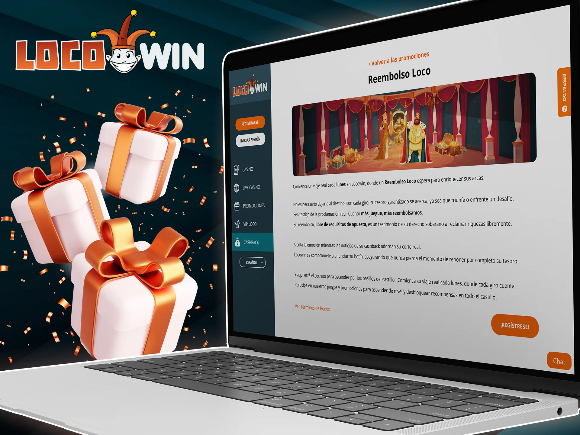 Speel bij LocoWin Casino en ontvang elke maandag een wekelijkse cashback.