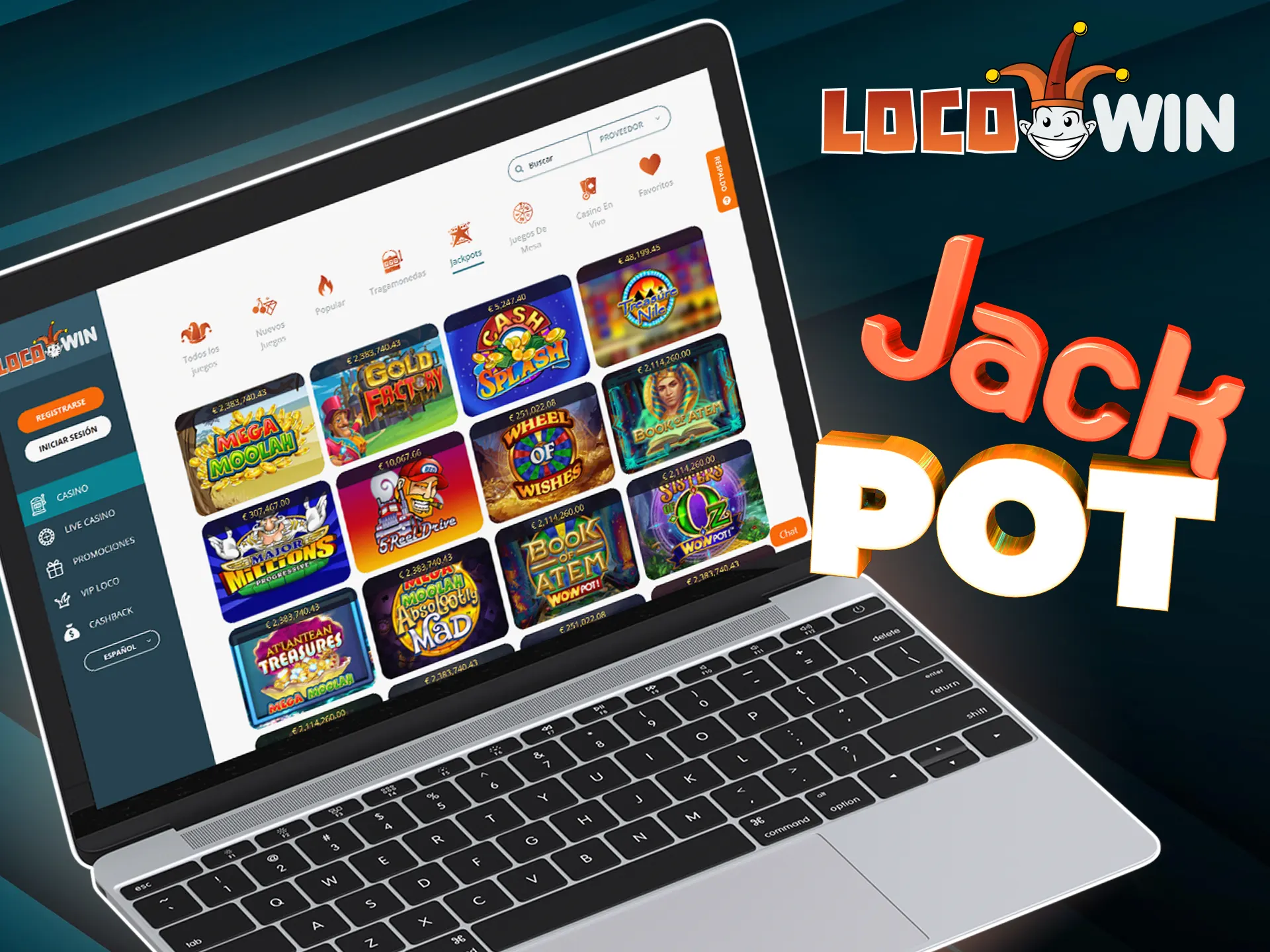 Ervaar de spanning van grote winsten in de jackpotspellen van LocoWin.