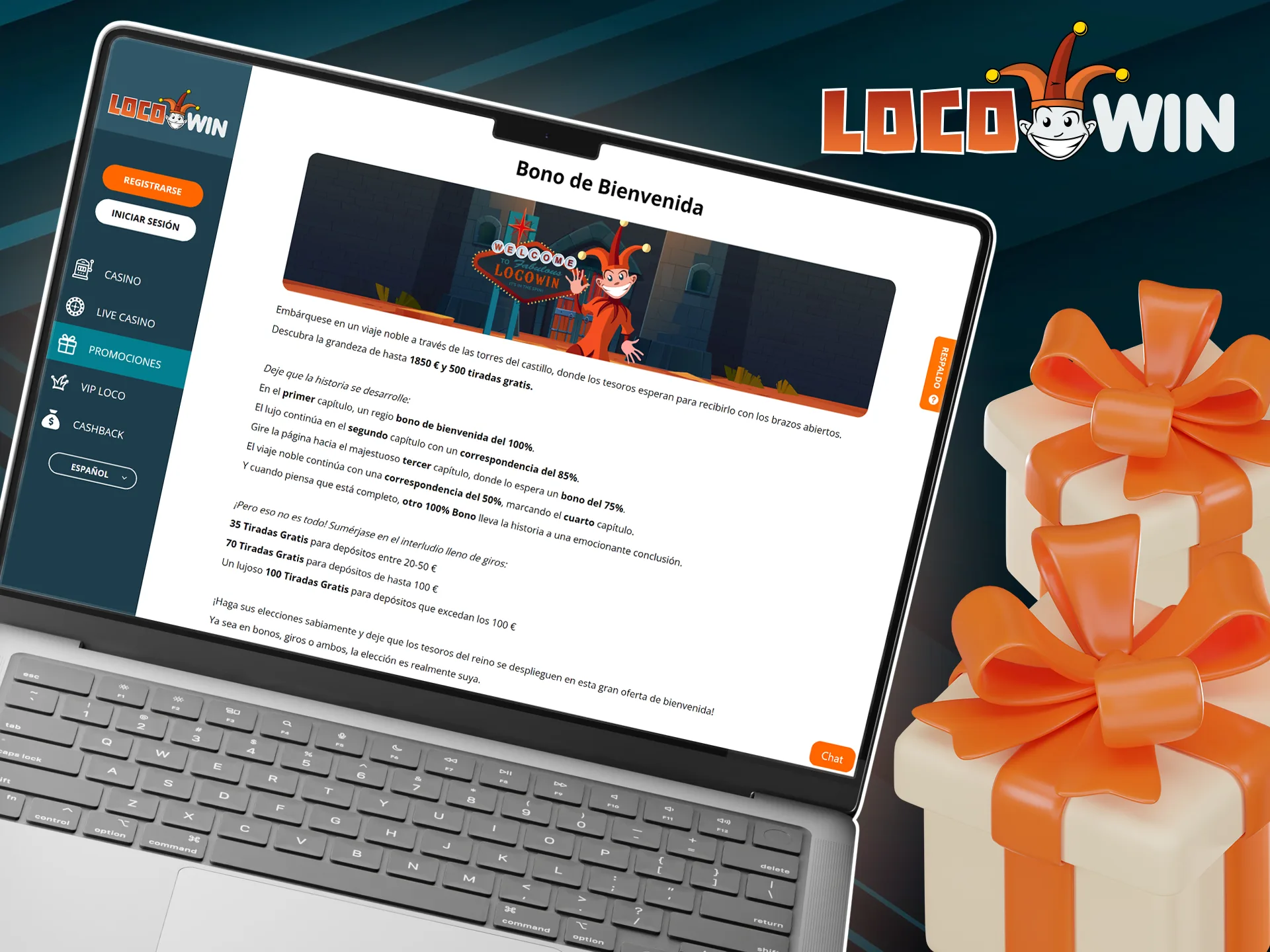 Je ontvangt een welkomstbonus bij je eerste storting wanneer je je registreert bij LocoWin.