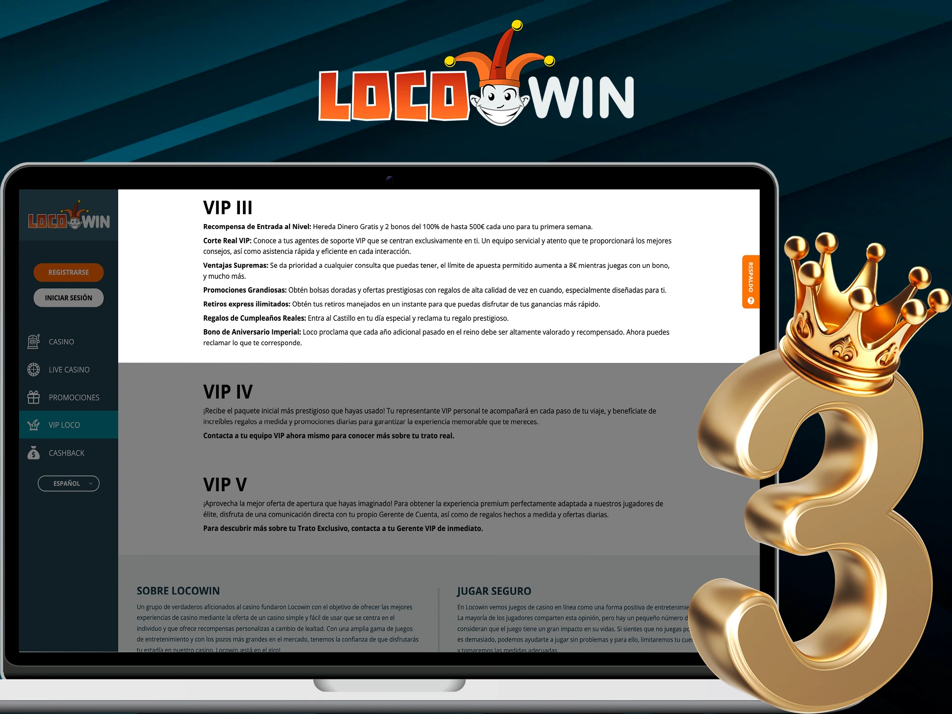 Je krijgt twee speciale aanbiedingen op het derde niveau van het VIP-programma van Locowin.