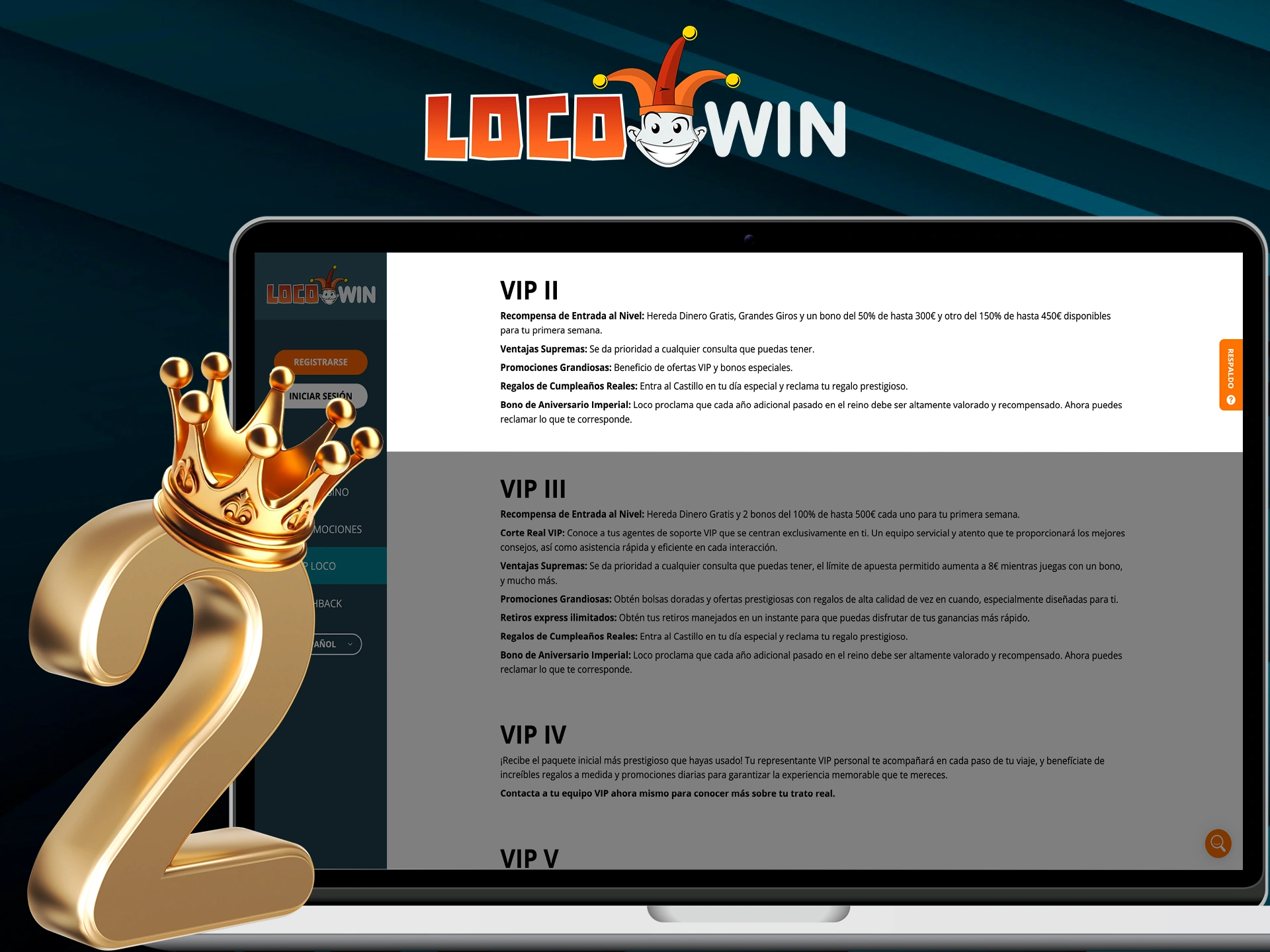 Ontvang een lucratieve bonus op het tweede niveau van het VIP-programma van Locowin.