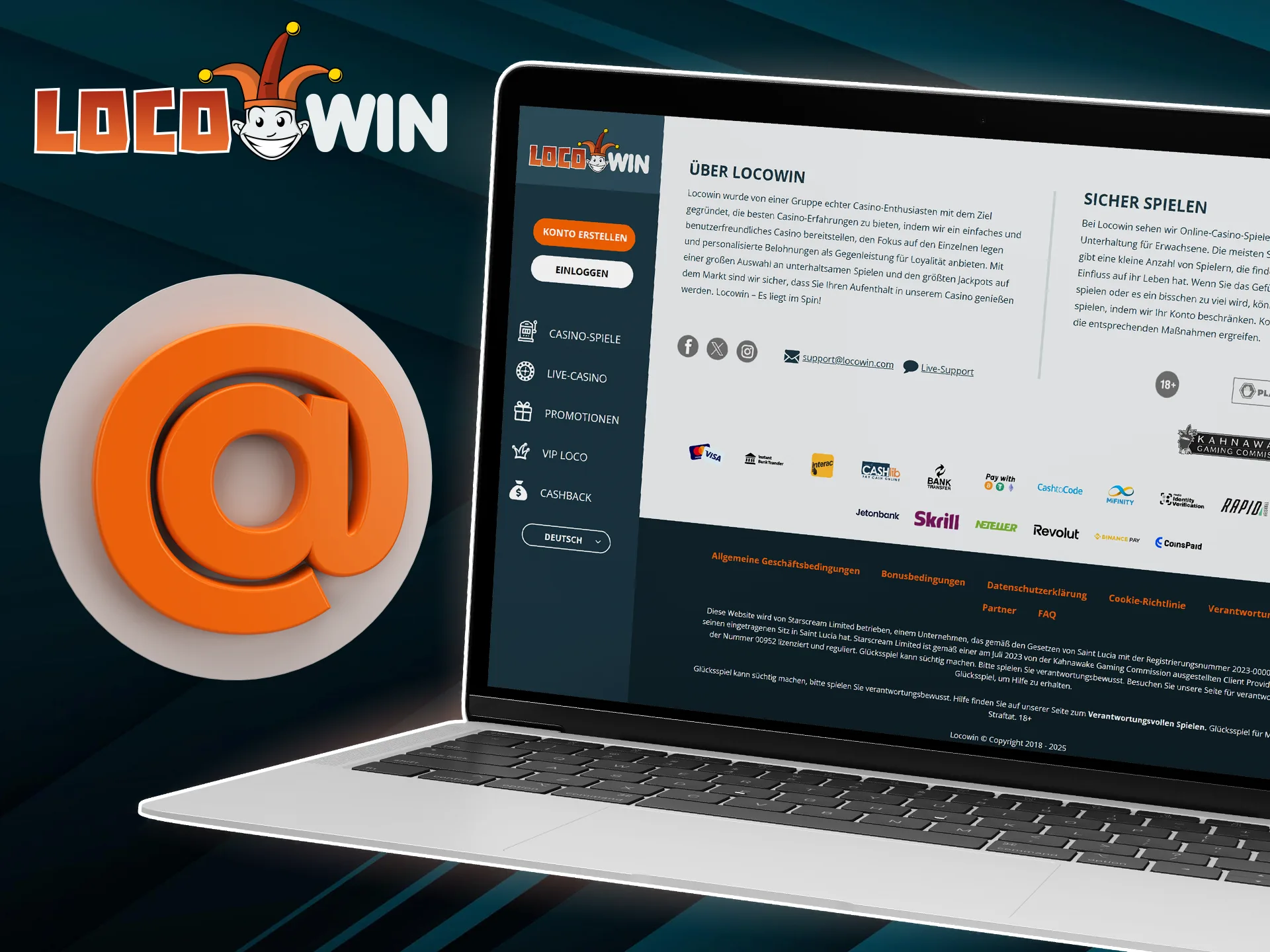 Het LocoWin-supportteam staat ook per e-mail tot uw beschikking om uw vragen te beantwoorden.