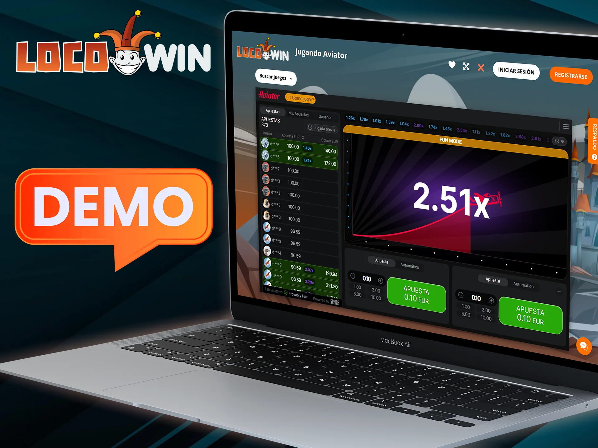 Met de demo-mod van het spel Aviator op Locowin kun je je vaardigheden perfectioneren.