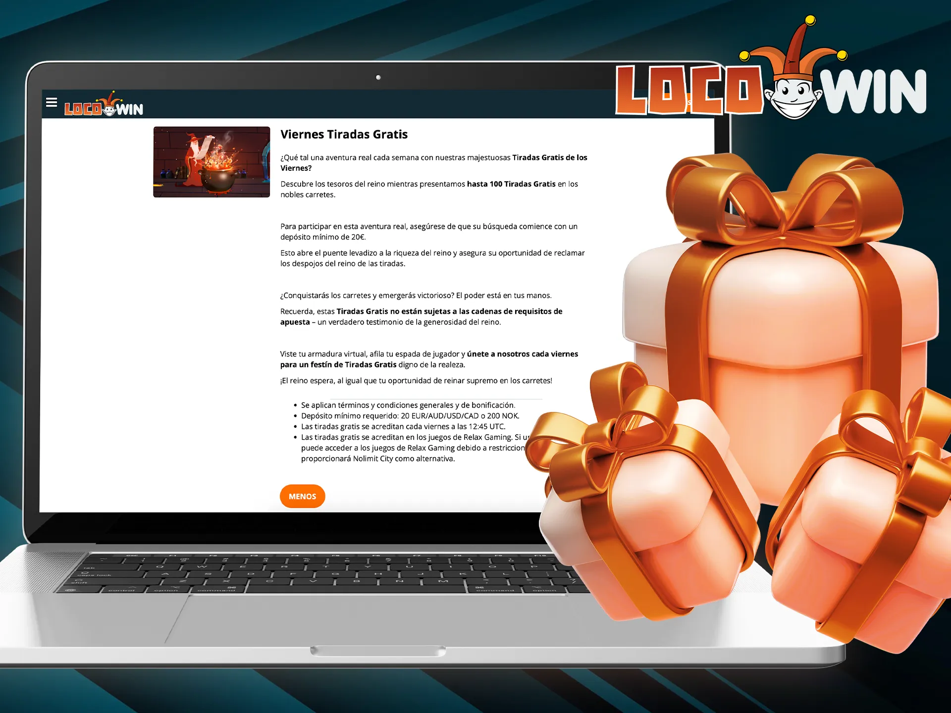 Claim op vrijdag freespins en win de jackpot bij Locowin.