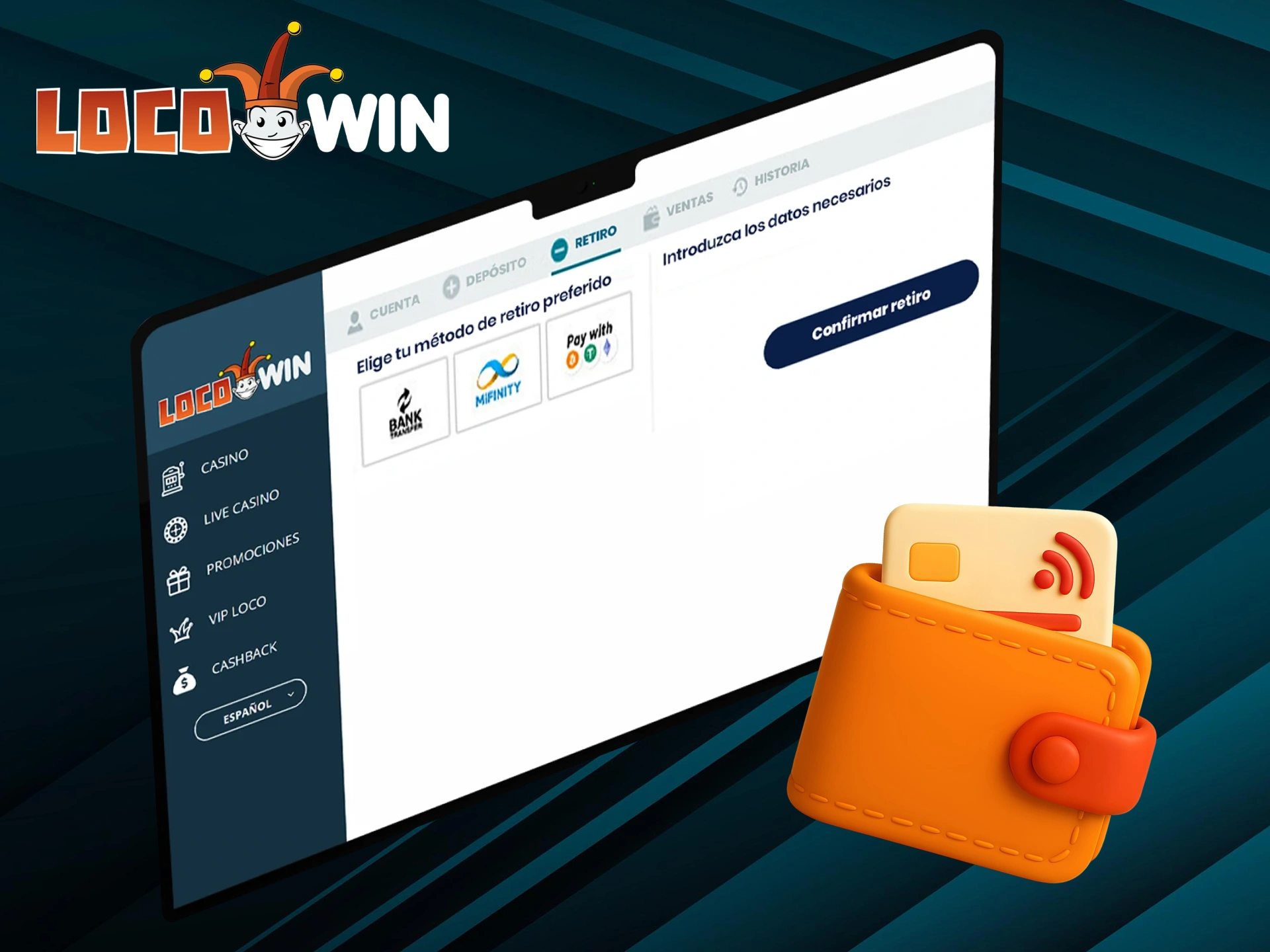 Neem uw terugbetaalde geld zonder enige verplichting op in Locowin.