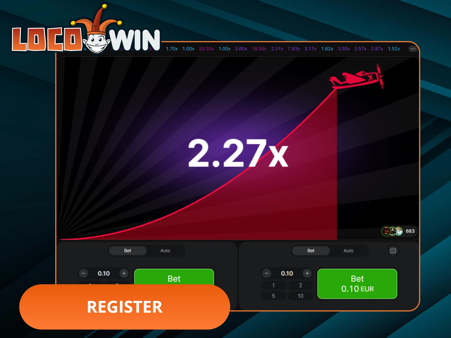 Sign up at Locowin and join an exciting adventure through the world of Aviator.