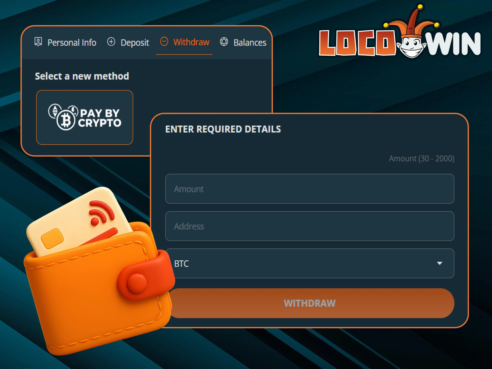 Withdraw your cashback money without any requirements at LocoWin.