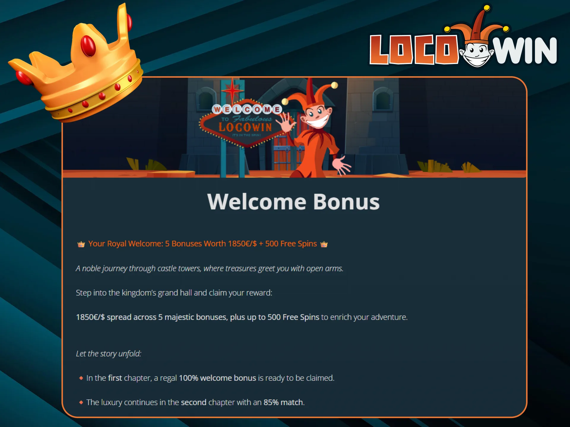 Get a welcome bonus from LocoWin and start playing.