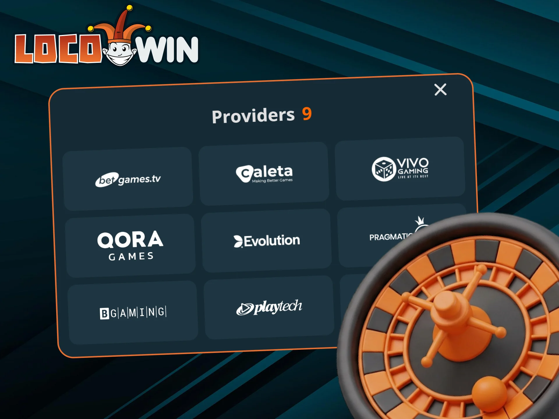Check out LocoWin's game providers.