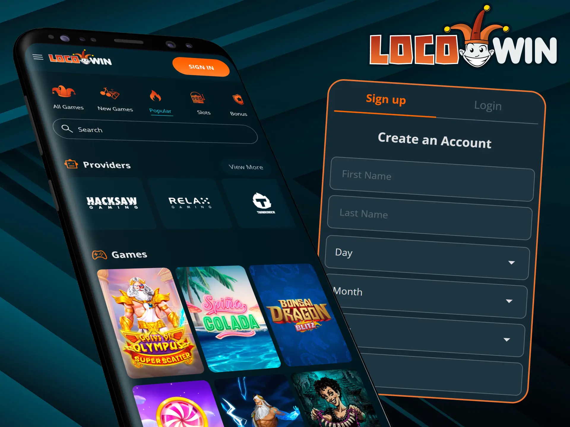 Access LocoWin slots on mobile devices.